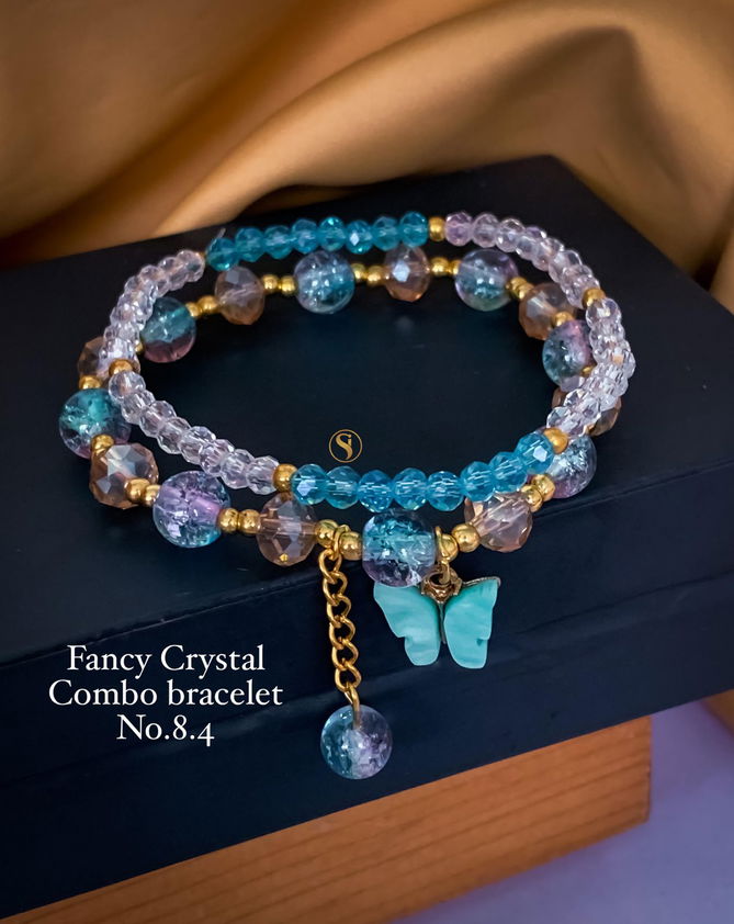 2 Fancy Designer Crystal Combo Bracelets Wholesale Price In Surat
